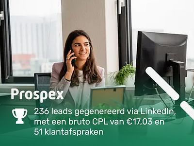LinkedIn Reclamecampagne voor Prospex - Web analytics / Big data