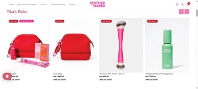 Mother Naked: Shopify Store for a Skincare-Powered Makeup Brand - E-commerce