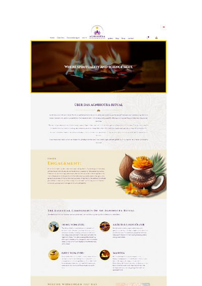 Complete Website Design – Agnihotra Switzerland - Website Creation