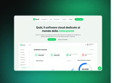 Qubi — Sito web per una piattaforma SaaS per ristoranti - Website Creation