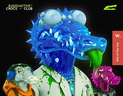 Radioactive Crocs Club. Website for NFT Collection - Animación Digital