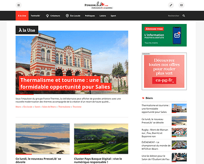 Site web d'actualités (PWA) - Application web