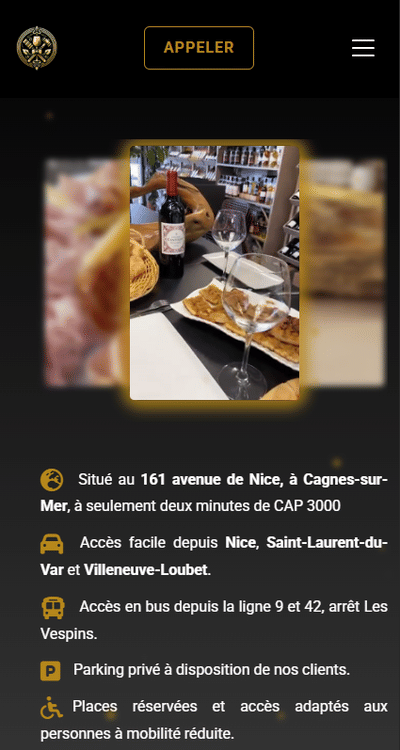 La Clave D'or, caviste à Cagnes-sur-Mer - Création de site internet