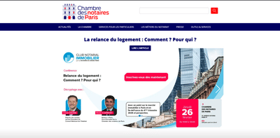 Chambre de Notaire de Paris : Création d'un portail Drupal - Création de site internet