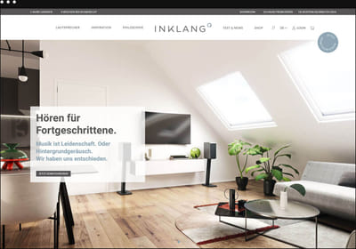 Webseite für einen Lautsprecher-Hersteller - Webseitengestaltung