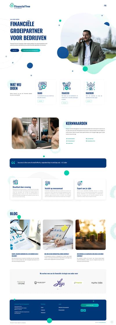 Atypische website voor finance bedrijf - Content Strategy