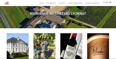 Refonte du site vitrine pour Château Lyonnat - Ergonomie (UX / UI)