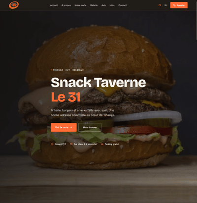 Creation de site web pour Snack Taverne le 31 - Création de site internet