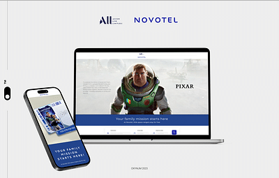Conception minisite évènementiel Novotel x Pixar - Creación de Sitios Web