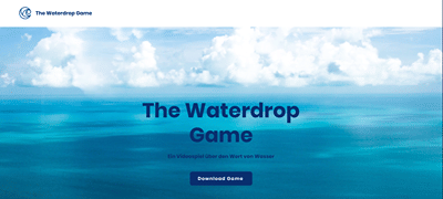 The Waterdrop Game - Webseitengestaltung