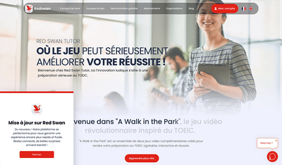 Réalisation du site Redswan - Création de site internet