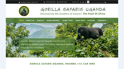 Design Mockup for Gorilla Safaris Uganda - Reclame
