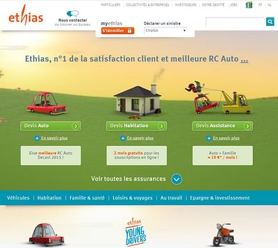 Website B2C Ethias - Application web