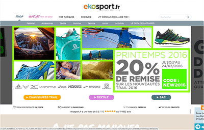 site e-commerce EKOSPORT - E-commerce