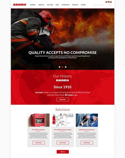Bavaria Fire Fighting Solutions Website - Application web