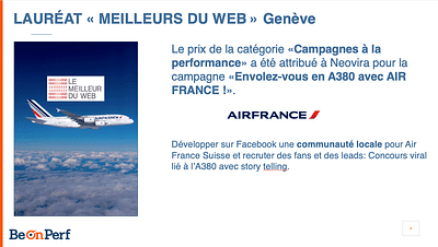 Campagne Facebook pour Air France - Digital Strategy