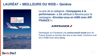Campagne Facebook pour Air France - Digitale Strategie
