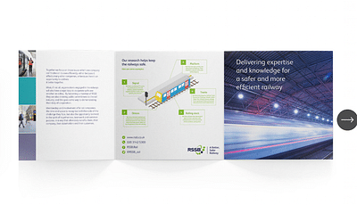 RSSB Folding leaflet for events - Graphic Design