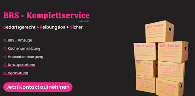 Website für Umzugsfirma BRS - Komplettservice - Webseitengestaltung