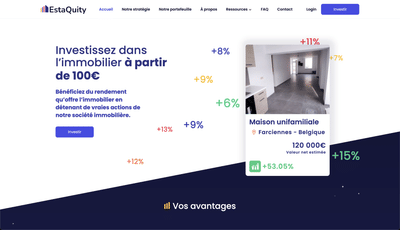 Site web EstaQuity - Création de site internet