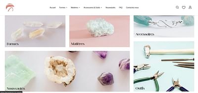 Site de bijoux - Webseitengestaltung