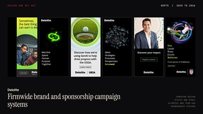 Deloitte firmwide brand and sponsorship campaign systems - Graphic Design