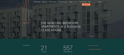 Website of the luxury residential complex in Minsk - Graphic Design