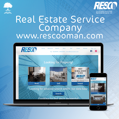 RESCO Oman (Realestat Agency) Website Development - Creazione di siti web