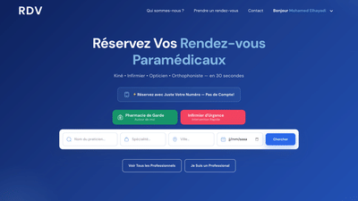 MarocRDV – Plateforme SaaS de Réservation Multi-Secteurs - Aplicación Web