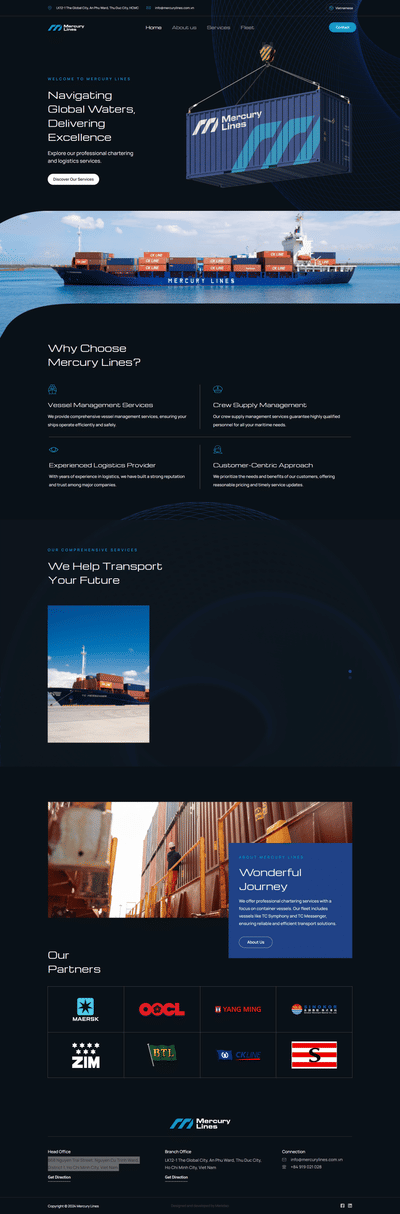 Mercury Lines - WEB DESIGN - Ontwerp