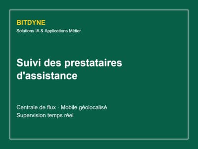 Suivi temps réel des prestataires d'assistance (web + mobile) - Aplicación Web