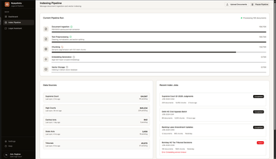 AI Legal Research & Document Intelligence Platform (Proof of Concept) - Webanwendung