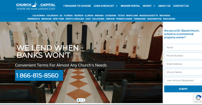 Website Redesign for Church Capital - Website Creation