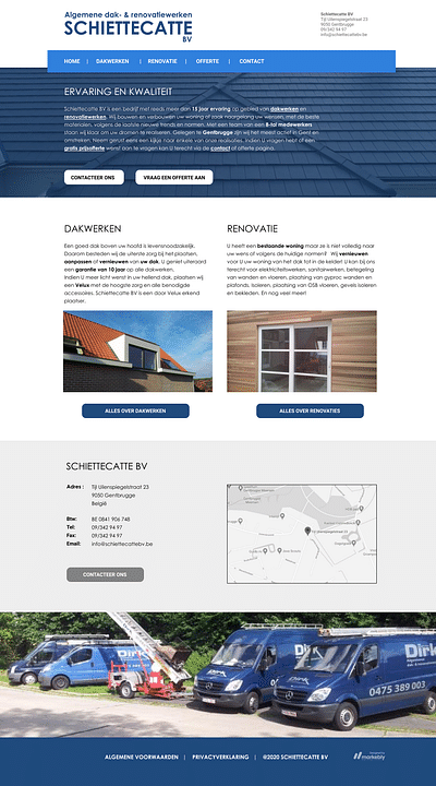 Website for Schiettecatte BV - Stratégie digitale