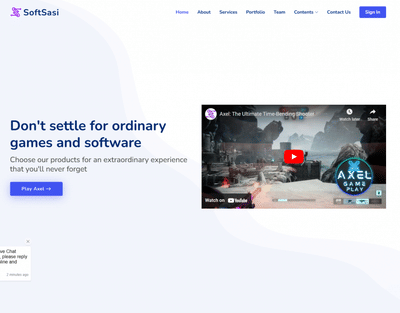 Softsasi Website - Webanwendung