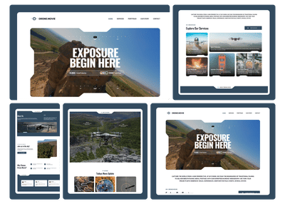 Identité visuelle & plateforme digitale – Drone Movie - Webseitengestaltung