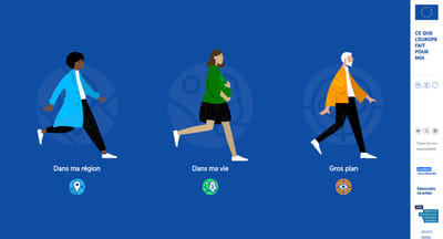 Site web "What Europe does for me" - Ontwerp