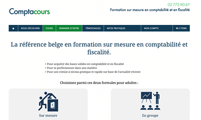 WordPress / Woocommerce website for Comptacours - Ergonomie (UX / UI)
