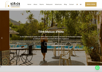 Website Design & Development for Tifrit Maison d’Hôtes - Website Creation