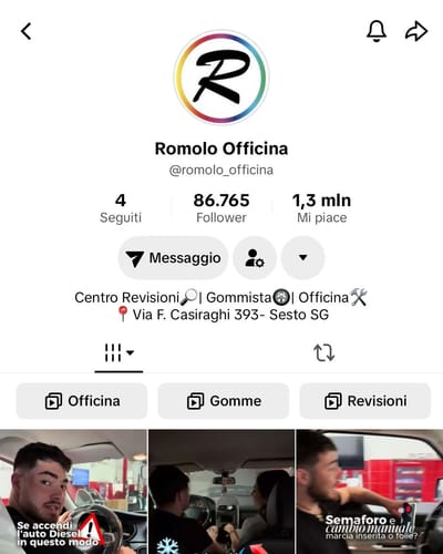 Officina Romolo - multichannel strategy and positioning - Social Media