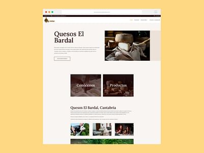 Página Web Quesos El Bardal - Applicazione web