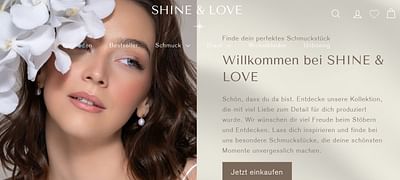 Shopify Projekt Referenzen | Shine & Love - E-Commerce