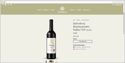 Weinshop mit Content Management System - E-commerce