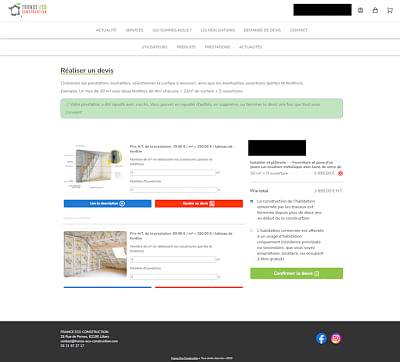 France Eco Construction - Webseitengestaltung