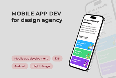 Mobile App Dev for Design Agency - Ergonomie (UX/UI)