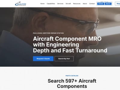 QTC Aero — 597-Part Aircraft Component Catalog, Rebuilt Static - Website Creation