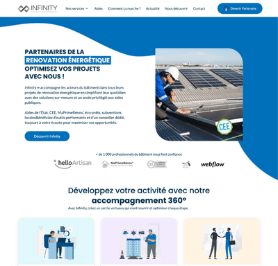 Infinity – Site vitrine - Webseitengestaltung