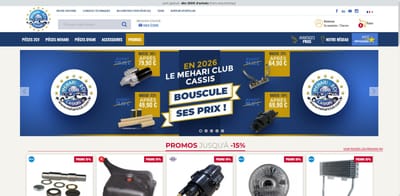 Mehari Clud - réalisation et maintenant du site e-commerce - Application web