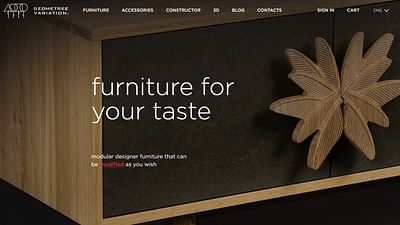 Online constructor of designer furniture - Graphic Design