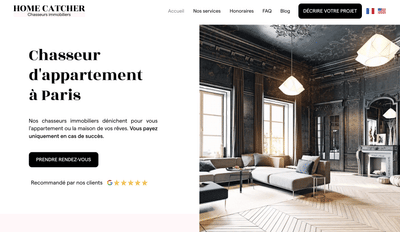 Création de site Wix + SEO : Home Catcher - Création de site internet